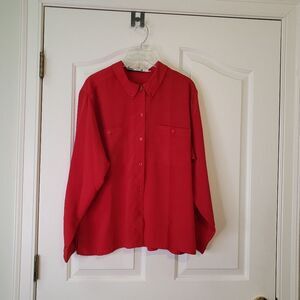 Tanjay Red Button-Up Shirt
